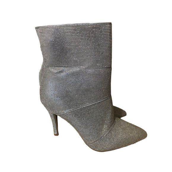 Andiamo Atrendy Rhinestone Encrusted Bootie with Silver Crystals - Picture 6 of 10